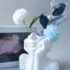 Artistic Resin Vase – Human Face Design for Tabletop Floral Display, Nordic Home Decor