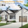 2PCS Solar LED Street Lights – Motion Sensor, Remote Control, Outdoor Security Lighting