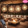 2/4 PCS Solar Firework Lights – 240/480 LED Sparkling Lights for Garden & Patio