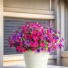 8 Bundles Vibrant Artificial Flowers – UV-Resistant for Indoor & Outdoor Decor