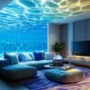 Ripple Galaxy Projector Night Light – LED Wave Lamp with Remote Control