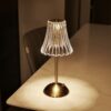 Modern Crystal LED Table Lamp – Touch Control, Tri-Tone, Rechargeable