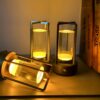 Rechargeable Crystal LED Table Lamp – Touch Dimming, Cordless & Retro Style