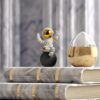 Modern Astronaut Figurine – Space-Themed Desk Decor with Golden Helmet & Marble Base