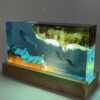 Handmade Whale Resin Lamp – Unique Bedside Light for Home Decor