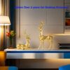 2pcs Reindeer Statue Set – Christmas & New Year Decor for Home, Office & Living Room
