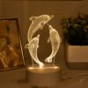 3D Glowing Dolphin Night Light – USB LED Lamp for Home Decor