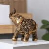 Lucky Wealth Elephant Ornament – Resin Statue for Home, Office & Cafe Decor