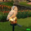 Solar Resin Lawn Lamp – Parrot, Owl, Eagle Decor for Garden & Pathway