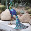 Elegant Metal Peacock Statue – Outdoor Garden, Lawn & Patio Decor