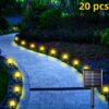 20PCS Solar LED Bubble Pathway Lights – 8 Modes for Garden & Walkway