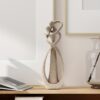 Kissing Couple Resin Statue – Abstract Sculpture for Home Office & Shelf Decor