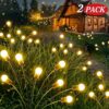2-Pack 16 LED Solar Path Lights – Wind-Activated for Garden & Pathway Decor
