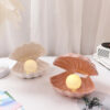 Nordic Pearl Shell Night Light – Ceramic Bedroom Lamp for Home Decor