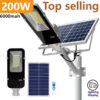 200W Solar Street Light – Waterproof Dusk to Dawn Light for Garage & Garden