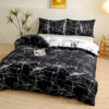 Black Marble Bedding Set – 2/3 Piece Duvet Cover & Pillowcase