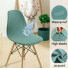 Jacquard Waterproof Shell Chair Cover – Adjustable Seat Cover for Dining