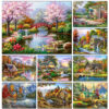 5D Diamond Painting Landscape – Full Round Drill Forest Scenery Embroidery for Home Decor