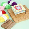Wooden Crochet Blocking Board – Bamboo Knitting Kit for Handcrafted Crochet Supplies