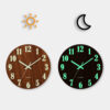 12 Inch Luminous Wall Clock – Silent Non-Ticking Nordic Clock with Night Light