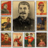 USSR Stalin Portrait Poster – Vintage Soviet Retro Art for Home Room Decor
