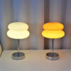 Macaron Glass Table Lamp – 3-Color Dimming Light for Bedroom Decor
