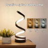 Modern Spiral LED Table Lamp – 3-Color Dimmable Light for Bedroom