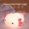 Cute Axolotl Night Light – Touch Silicone Lamp for Kids & Babies