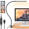 10W LED Clamp Desk Lamp – Dimmable USB Light with 3 Modes
