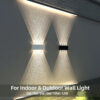 Aluminum LED Wall Lamp – Waterproof IP65, 8W/12W Light for Bedroom & Garden