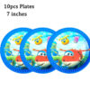 Super Wings Boy Birthday Party Decoration Disposable Plate Jett Aluminum Film Balloon Cartoon Jet Aircraft Baby Shower Supplies